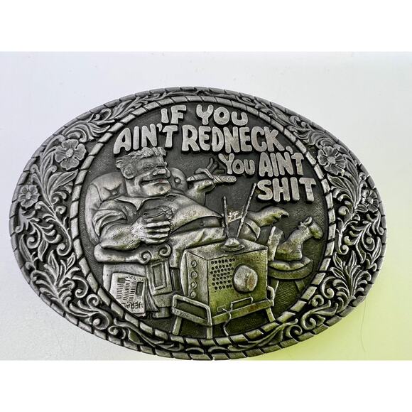 VTG 82 If You Ain't...Western Humor Solid Brass Belt Buckle Made in USA - Picture 1 of 4